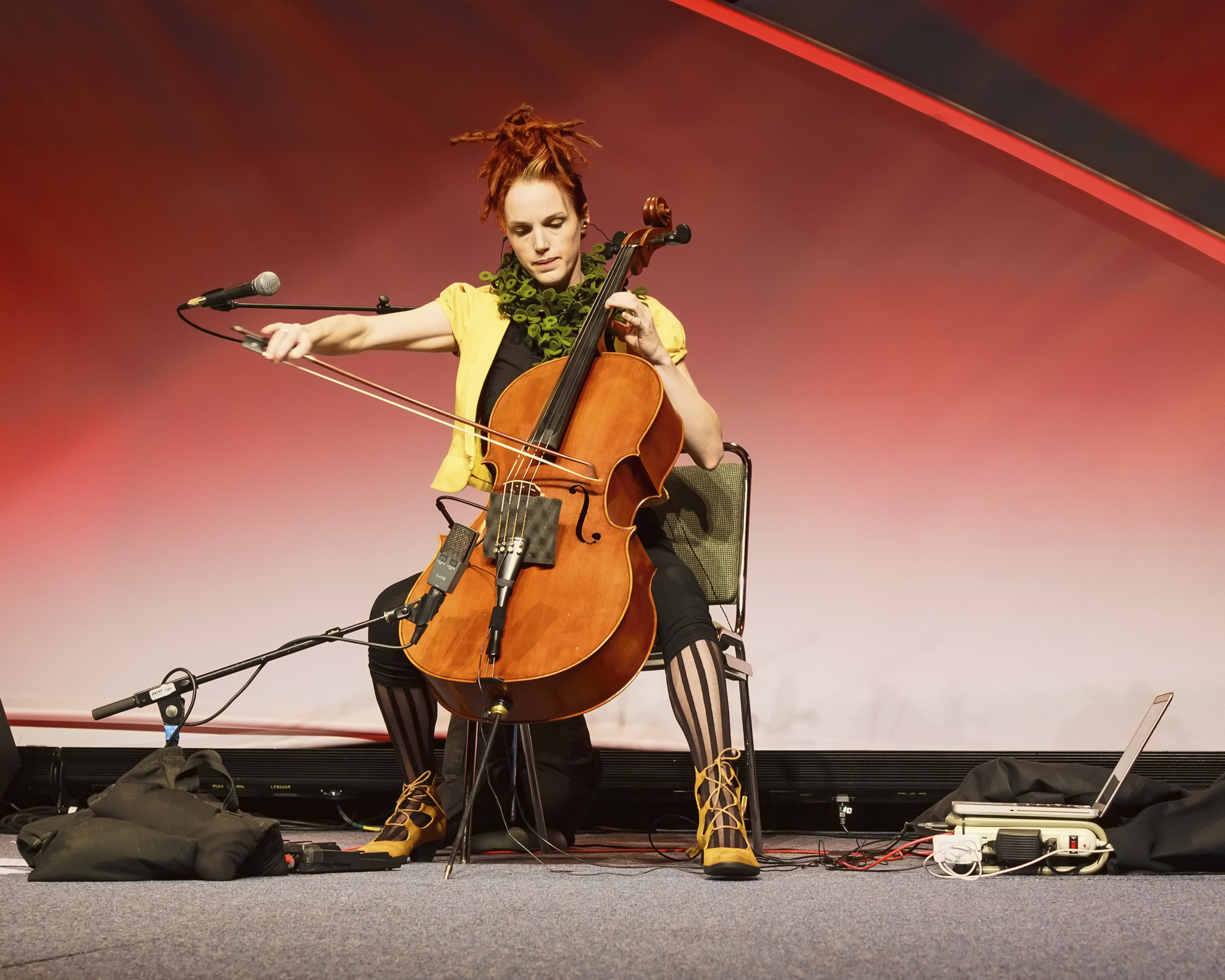 Zoe Keating playing cello.